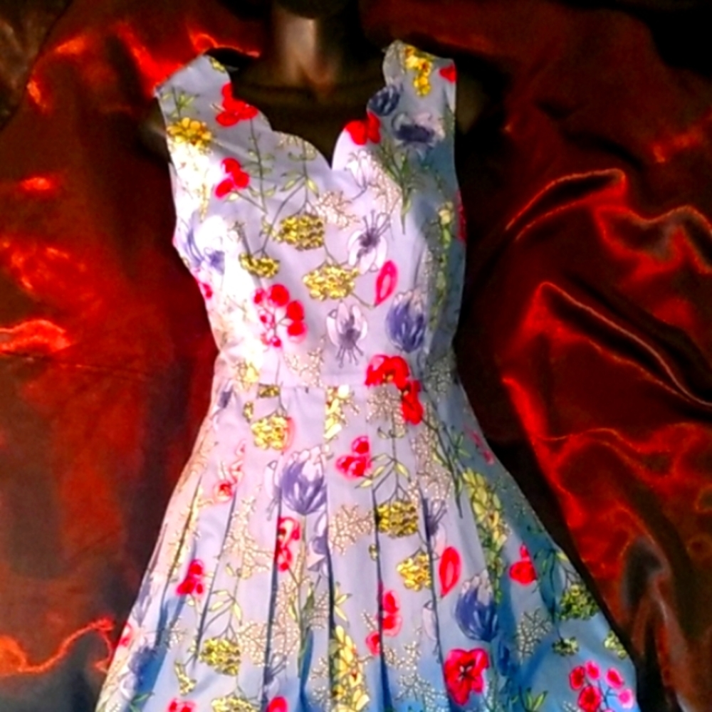 Talbot Size 6 Blue with Flowers Summer Dress